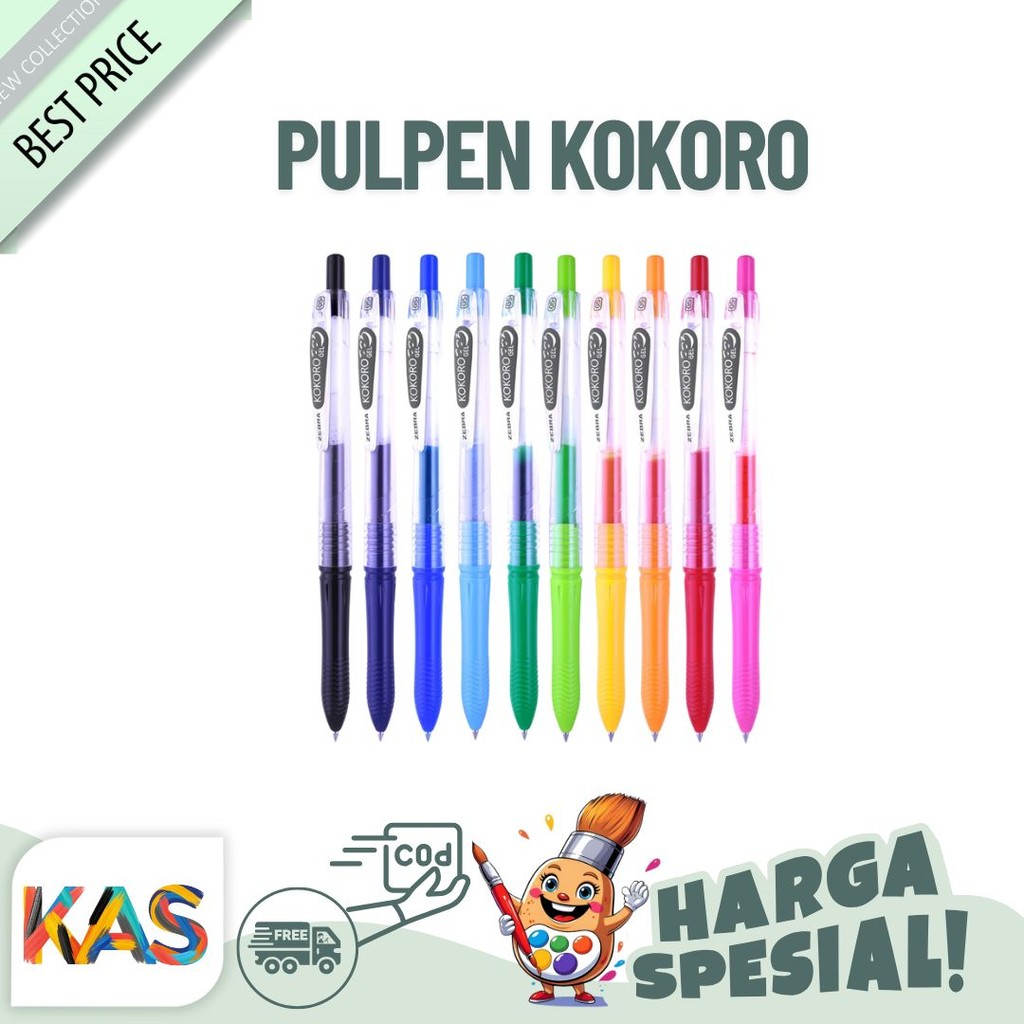 

Pulpen Gel Kokoro u0.5 mm Ready Semua Warna- Satuan