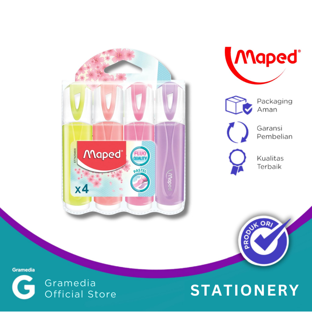 

Highlighter Maped Fluo Peps Classic Set 4Pcs Pastel
