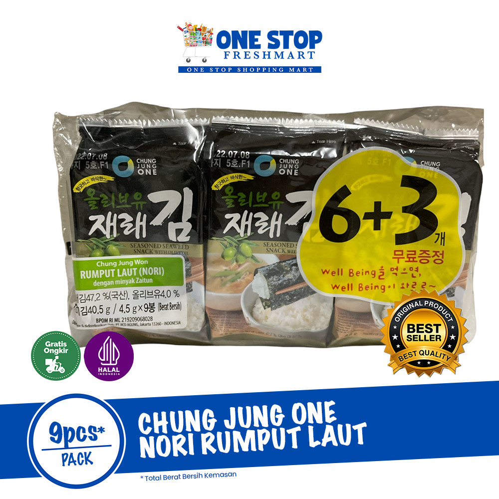 

CHUNG JUNG ONE NORI RUMPUT LAUT OLIVE OIL 4.5GR / NORI SUSHI RUMPUT LAUT OLIVE OIL