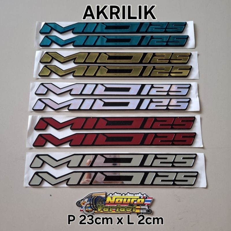 Aksesories motor Akrilik Emblem Mio 125 m3 new timbul berkualitas