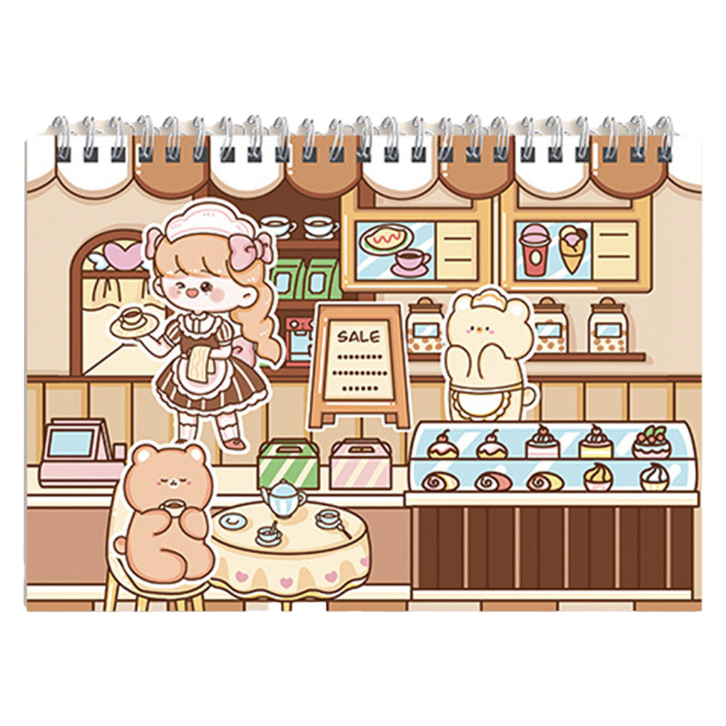 

Cute Girls Diary Writing Notebook Student's' Cartoon Scrapbook Organizer Album Release Album Storage Booklet Suitable For Gift