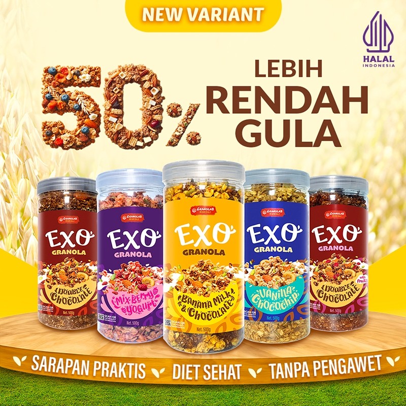 

Granolab EXO Granola 500gr | Granolab Muesli Oat Cereal Breakfast and Snacking