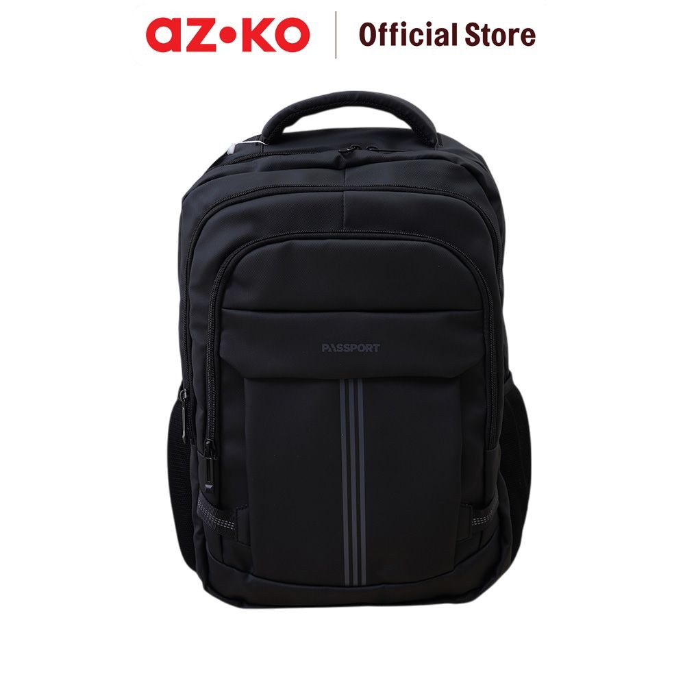 AZKO Passport Luxor Tas Ransel - Hitam Adult Backpack Tas Punggung Dewasa Ransel Gendong Serbaguna