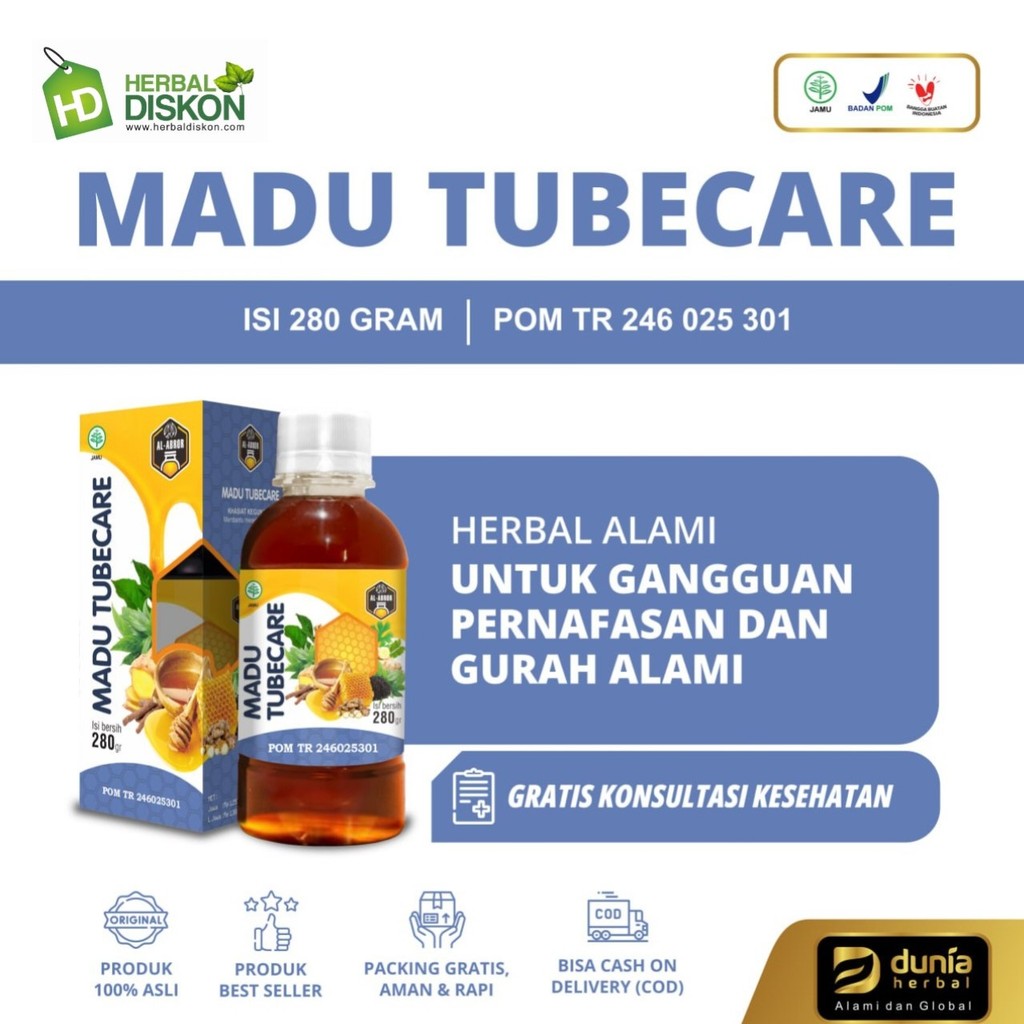 Madu Batuk Kronis Gurah Alami Menyehatkan Paru-Paru Madu TubeCare terbaru dari Madu TB 280gr