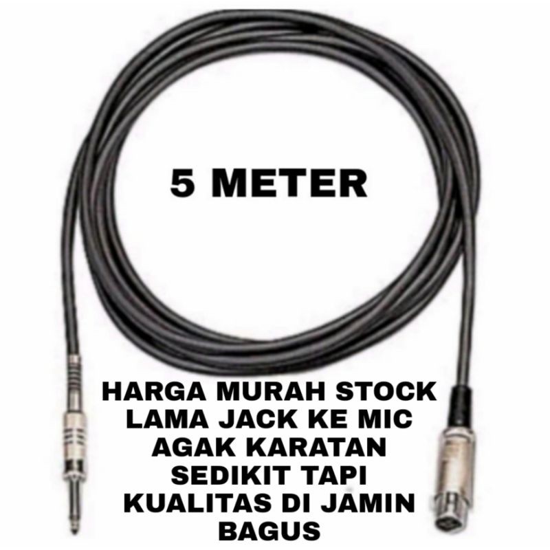 KABEL MIC/KABEL MICROPHONE CABLE MIC 5 METER QUALITAS BAGUS
