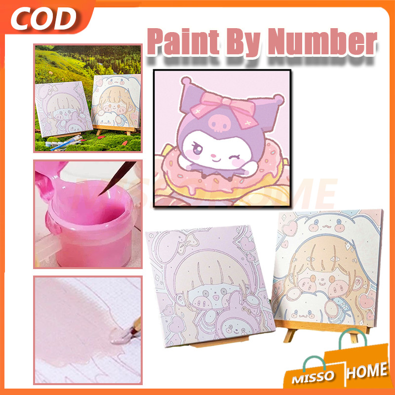 

DIY Digital Painting Kit Kanvas Painting/Kartun DIY Painting Kit Canvas Paint Set/Aesthetic Kanvas Lukis