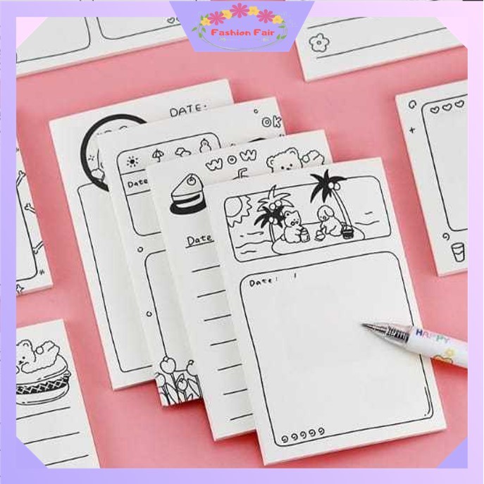 

Fashion Fair - S6272 Memo Tempel Kartun / Memo Reminder Tempel / Sticky Notes Motif Kartun Lucu / Sticky To Do List Kartun / Sticky Notes