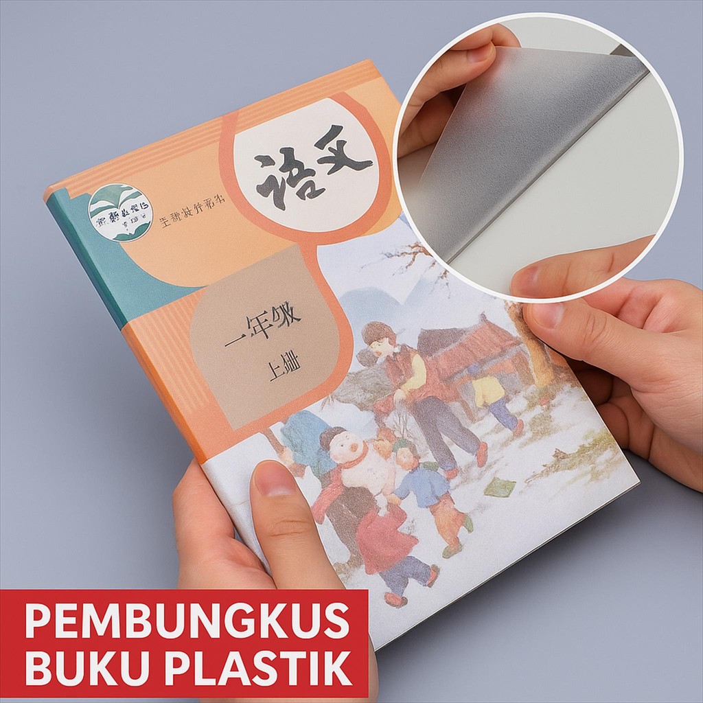 

10 Lembar Sampul Plastik - Stiker Buku Self Adhesife Book Cover - Sampul Sticker