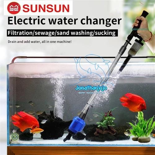 Alva.stores Sunsun HXS Aquarium Vacuum Listrik Sand gravel pembersih penyedot Sifon siphon aquarium 