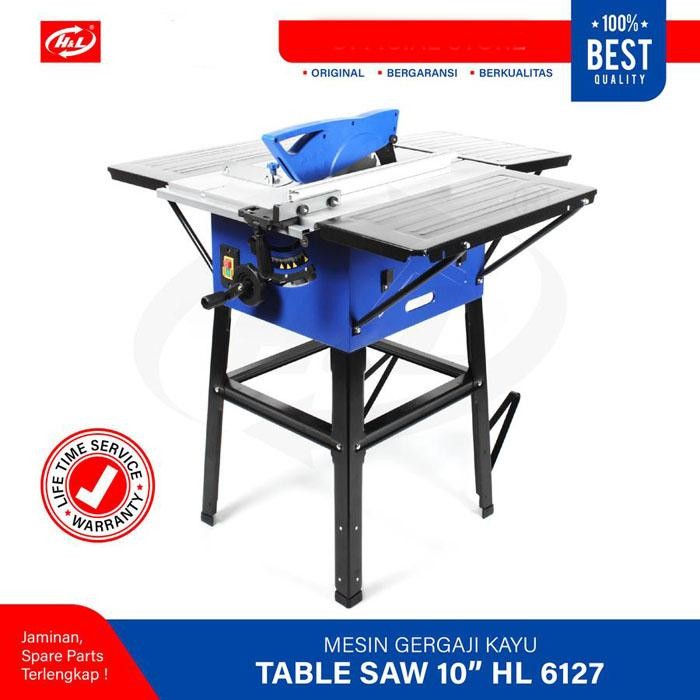 HL 6127 Mesin Gergaji Kayu Meja 10 Inch Table Saw Mesin Gergaji Kayu Meja 10 Inch 2000 Watt JST