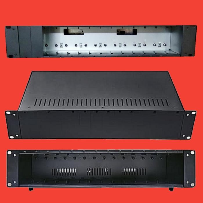 rack box htb 14 slot port 2u media fiber optic + powersupply