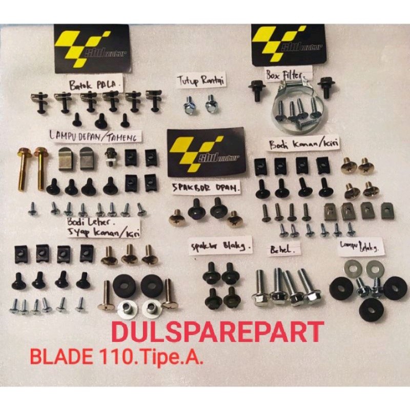 Baut Full Set Bodi Blade Lama / baut full body blade 110 - AB