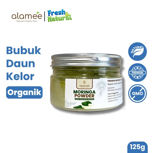 

ALAMEE Bubuk Minuman Daun Kelor Moringa Powder Serbuk Daun Kelor Herbal Tanpa Gula 125gr fresh and natural fresh and natural