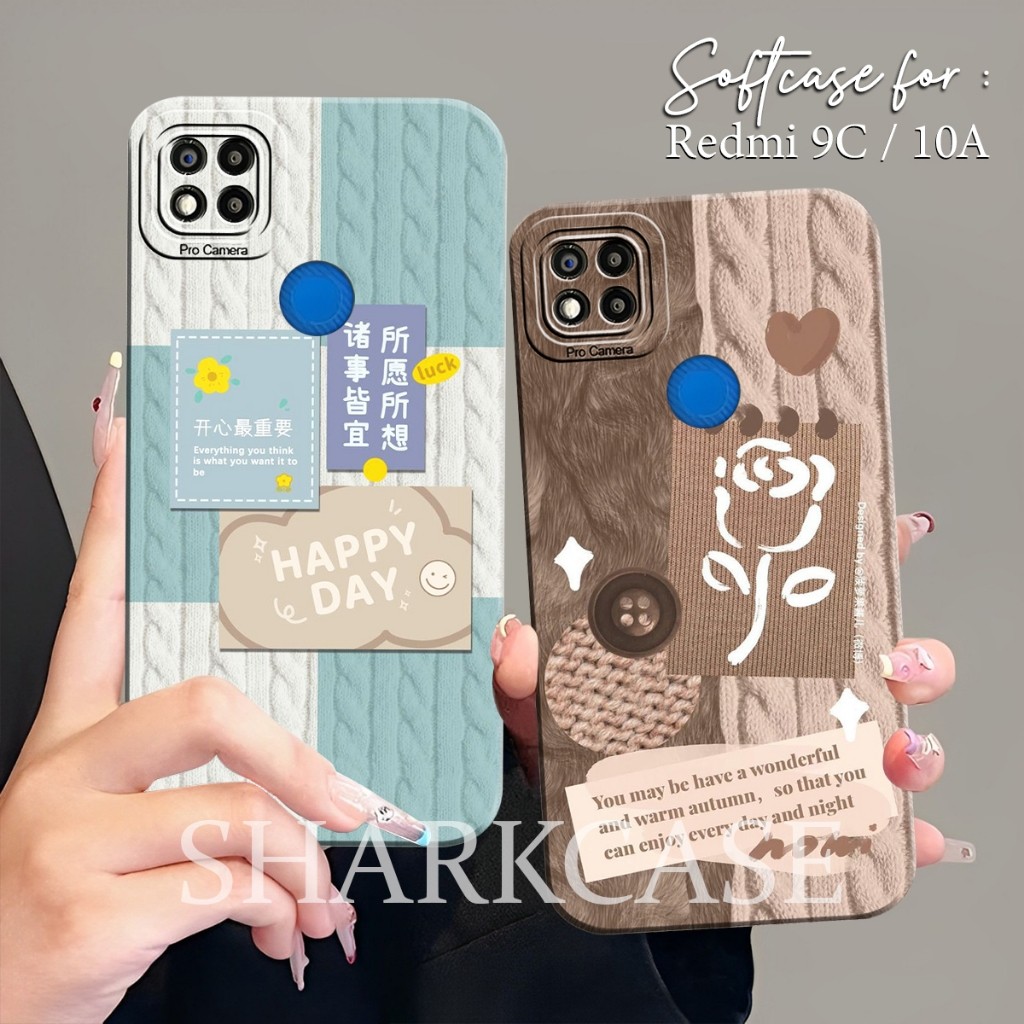[SC] Case REDMI 9C / 9A / 10A / 10C / POCO C40 / REDMI 8 / 8A Pro / 9 / 10 4G / 5G Motif Rajut Aesth