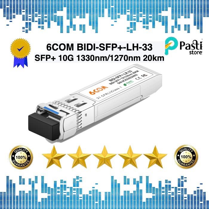 6COM,BIDI SFP+ 10G 1270nm/1330nm,SMF,20km,DDM,LC - Tx 1270nm