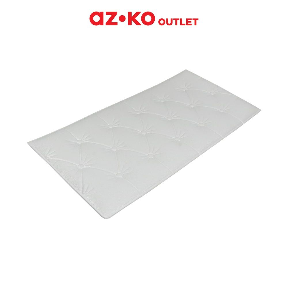 AZKO Outlet Wallbrick Wallpaper 3D Tatami Soft Leather 60x30 cm - Putih 3D Wall Panel Leather Wallpa