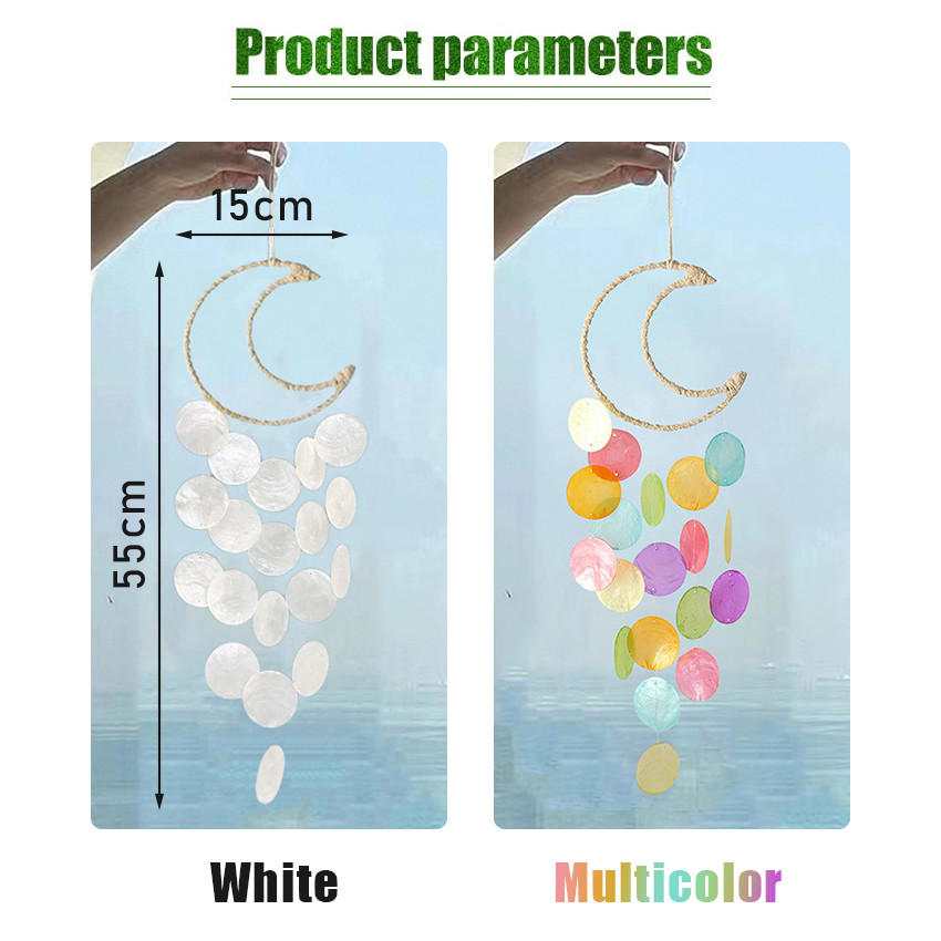 Lonceng Angin Kerang Rainbow Simping Lonceng Angin Wind Chimes aesthetic Unik Elegant Dekorasi