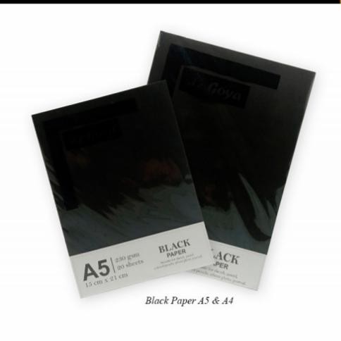 

【M-MT】BIG SALE!!! DE GOYA DEGOYA BLACK DRAWING PAPER KERTAS GAMBAR LUKIS HITAM - A4 isi 10
