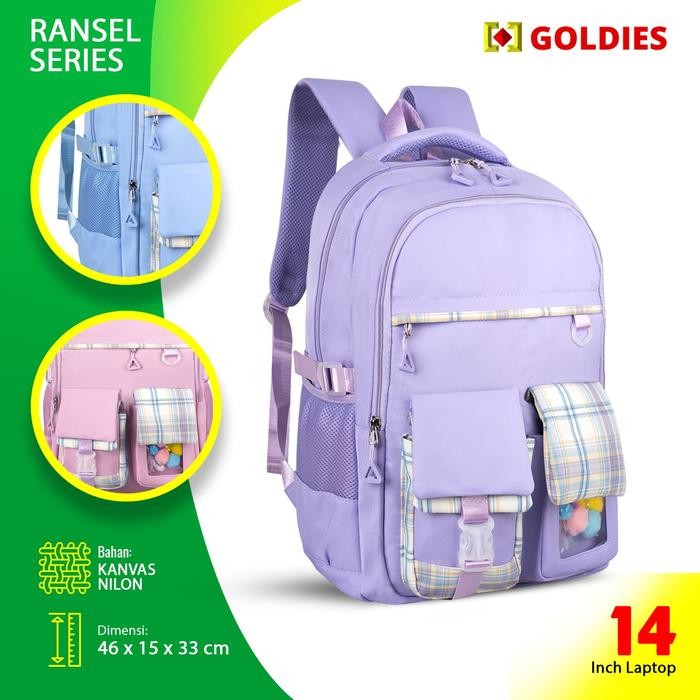 Tas Sekolah Anak Tas Ransel Anak Perempuan Import - Goldiesbags - Ungu