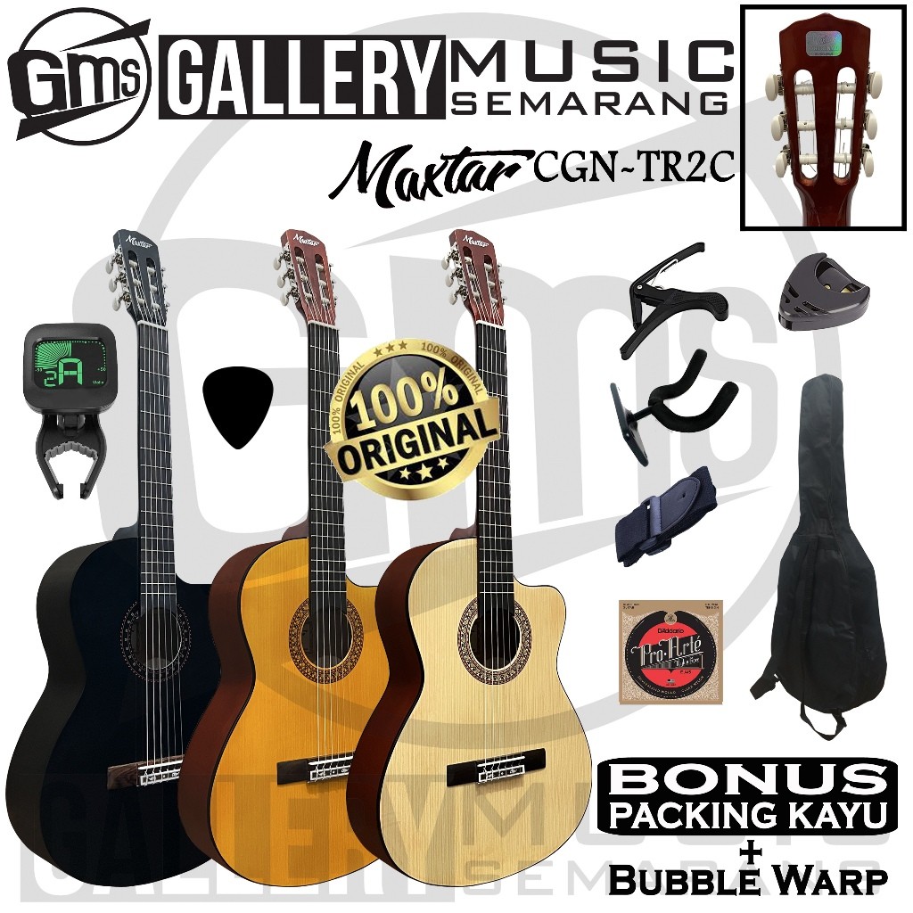 ORIGINAL Gitar Klasik Cutaway Maxtar CGN-TR2C Gitar Klasik Nylon Cutaway Original