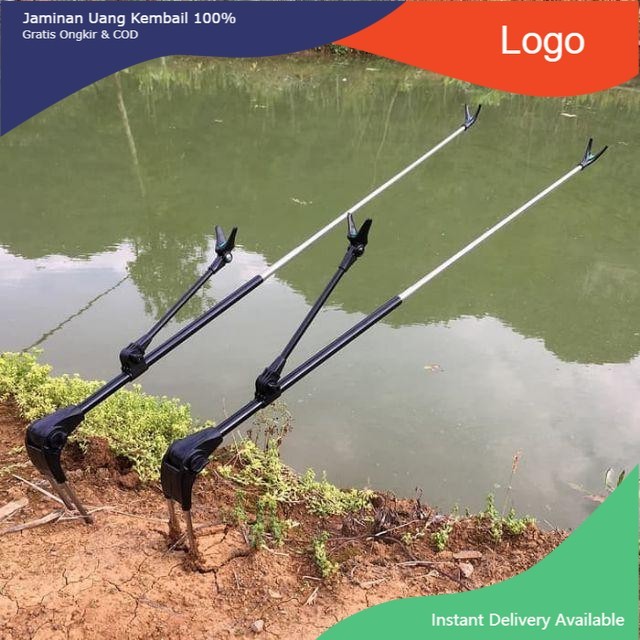 jagrak tegek / jagrak pancing multifingsi / bracket pancing , tongkat pancing - Hitam, 1.7 M AF20