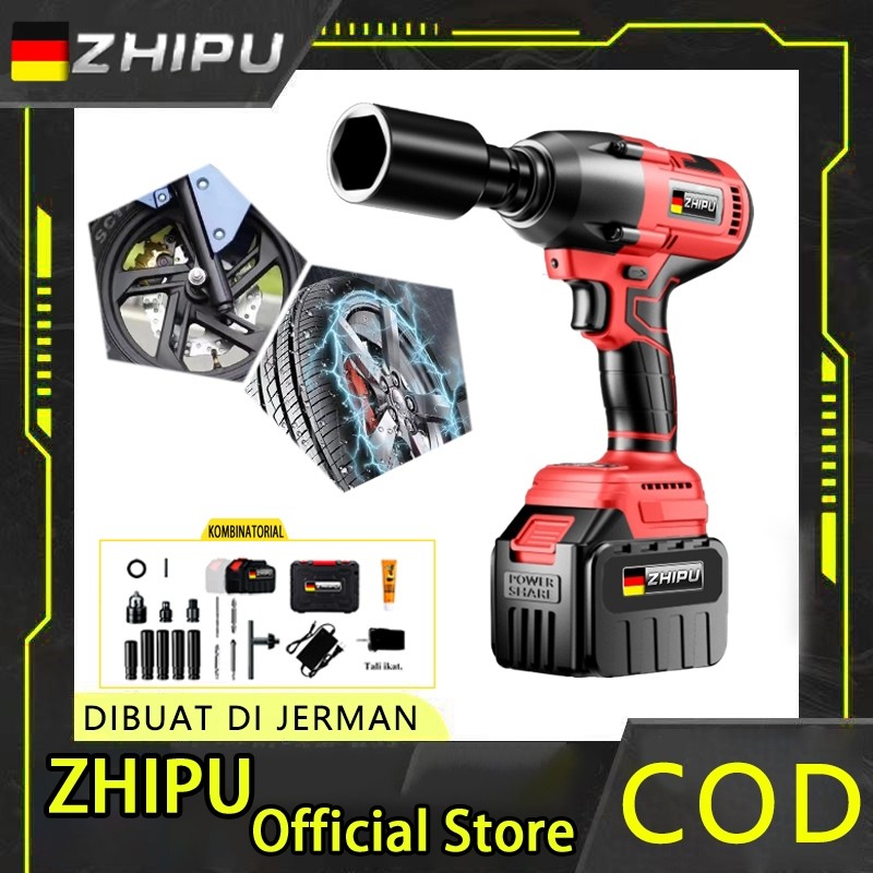 TORSI BESAR ZHIPU  multi-fungsi Baterai Lithium Kunci pas listrik Kunci pas Impact Wrench kunci pas 