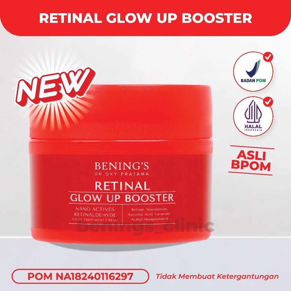 Bening's Retinal Glow Up Booster Benings Skincare Dr Oky [ DOKTIF APPROVED ] - Benings Klinik