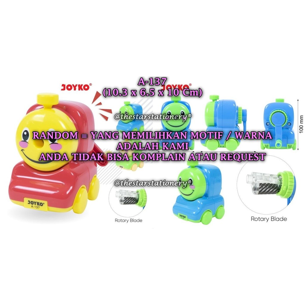 

(1 Biji) GROSIR Rautan Meja Putar JOYKO A-137 Serutan Putar Sharpener Joyko A-137 (1 Biji)