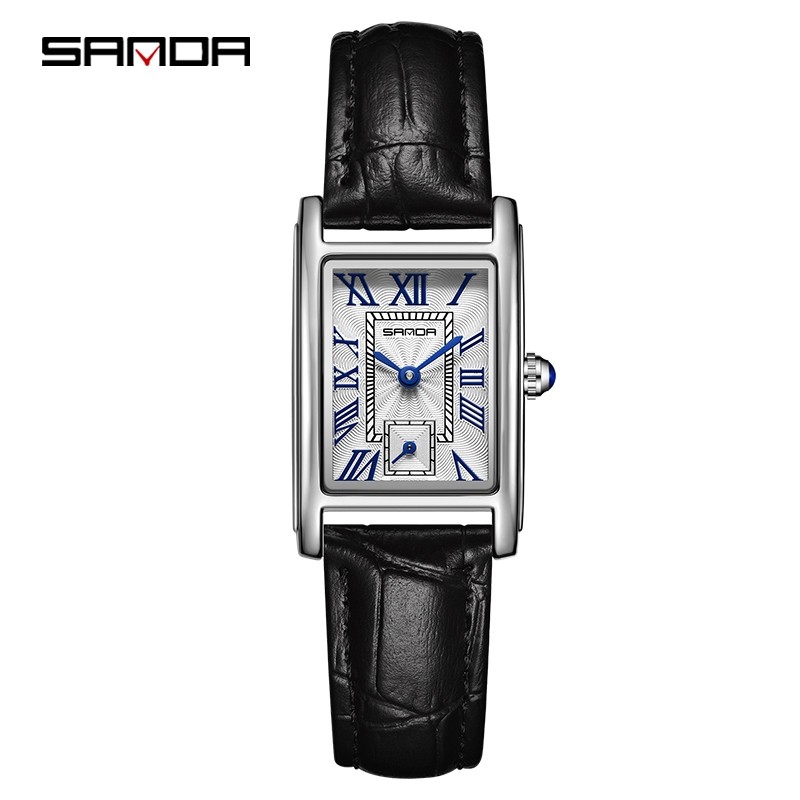 Sanda 1116 Jam Tangan Wanita Analog Retro Style Tali Kulit Quartz