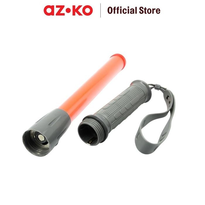 AZKO Krisbow Tongkat Lalu Lintas 2Xc - Merah Tongkat Polisi Lampu Tongkat Lampu Pengatur Lalin Polic
