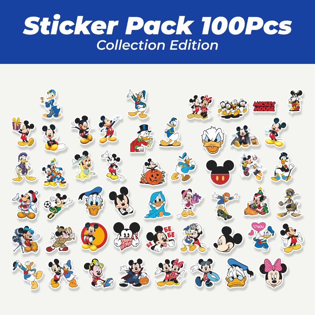 

Hot Stiker Kartun Mickey Mouse & Donald Duck Lucu Anti Air Stikers Berperekat Waterproof Sticker Decal Buat Motor Helm Buku Journal Koper Casing HP Laptop Botol Minum