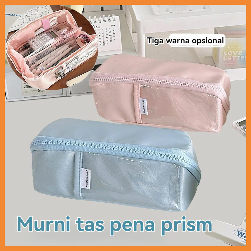 

Korea style big pencil box organizer korea Tas PenaTempat Pencil Tas Kotak Pensil Prisma Kapasitas Besar