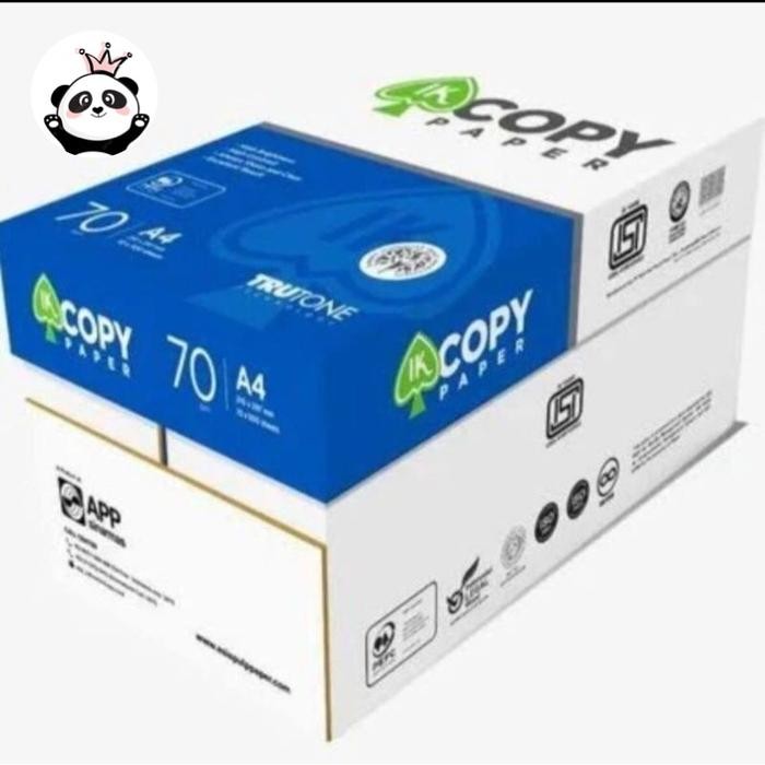 

TERLARIS! KERTAS HVS A4 / F4 70 gram IK COPY PAPER ( 1 box isi 5 rim) Stationery 1 Karton - A4 70 GSM