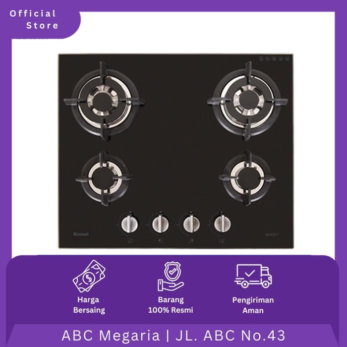 Rinnai Kompor Tanam Gas 4 Tungku RB64G / RB-64G 62cm