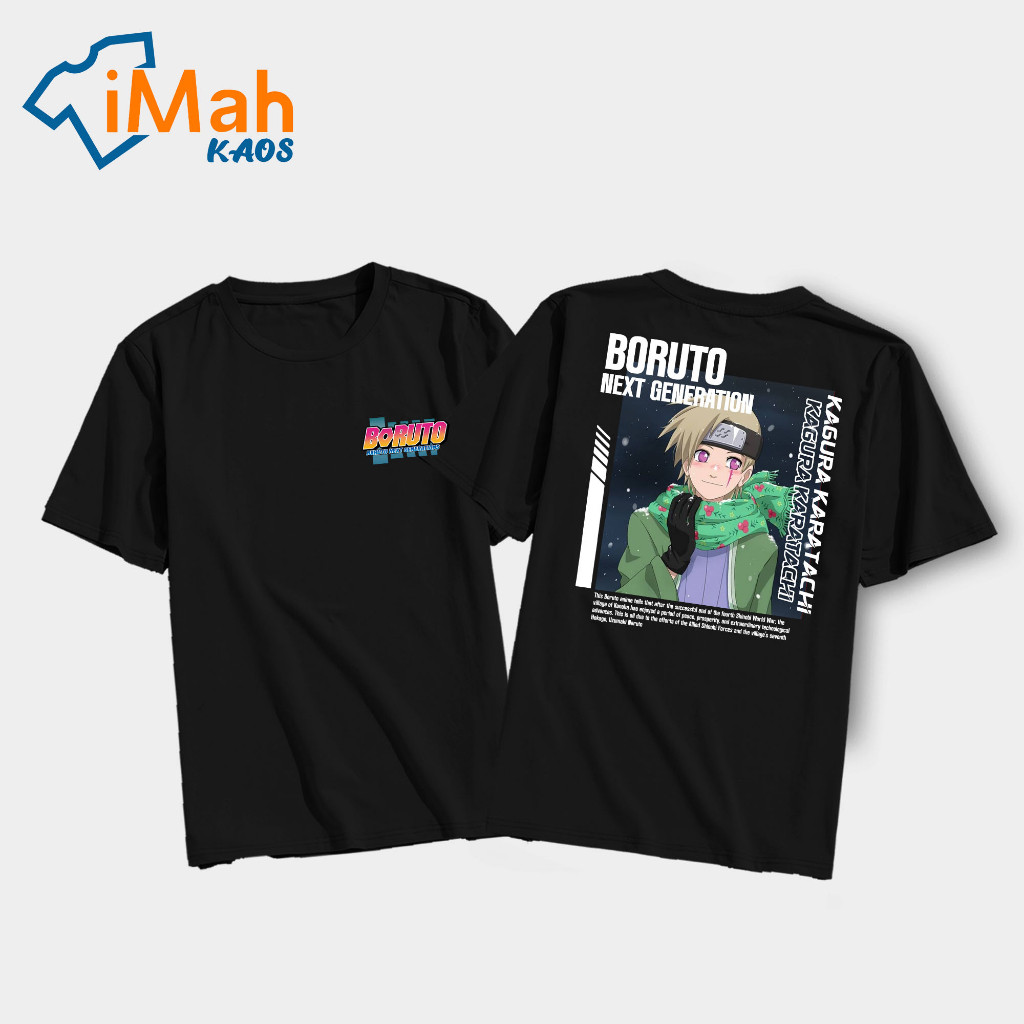 Housemith - KAOS ANIME BORUTO [ Kagura Karatachi ] - Kaos Anime BORUTO Pria & Wanita | Kaos Distro J