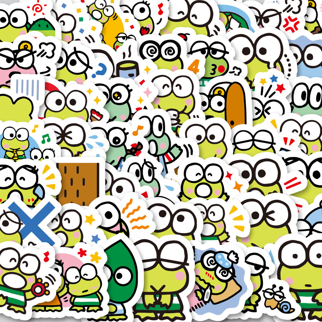 

Stiker Cutting Pack Stiker Kartun Keroppi Versi 2 Isi 100Pcs Series Aesthetic Lucu Keren Untuk Koper Bahan Vynil