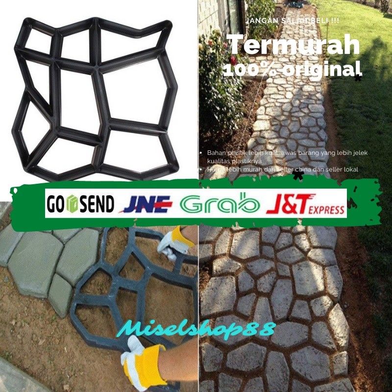 Cetakan Semen Jalan setapak Cetakan Paving Block Conblock Untuk Taman Garden Mudah Praktis