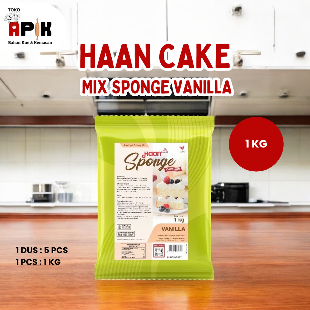 

HAAN CAKE MIX SPONGE VANILA / CHOCOLATE / BROWNIES 1KG / BAHAN KUE