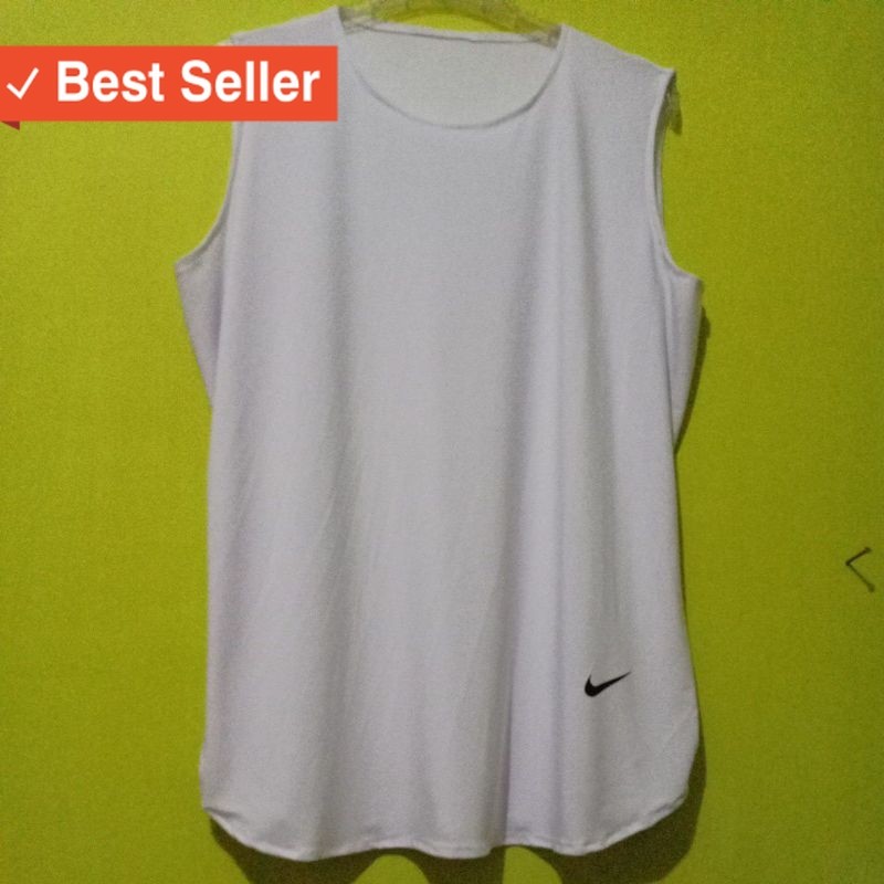 Baju Sport Wanita Muslimah / Rompi Olahraga Wanita Jersey Jala Erbin Putih