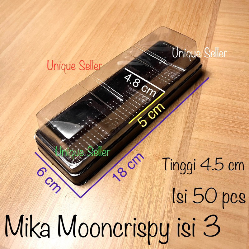 [Isi50] Mika Kue Mochi Mooncake Mooncrispy Sekat 3 / Mika Moon Cake isi 3 / Mika Moon Crispy isi 3 /