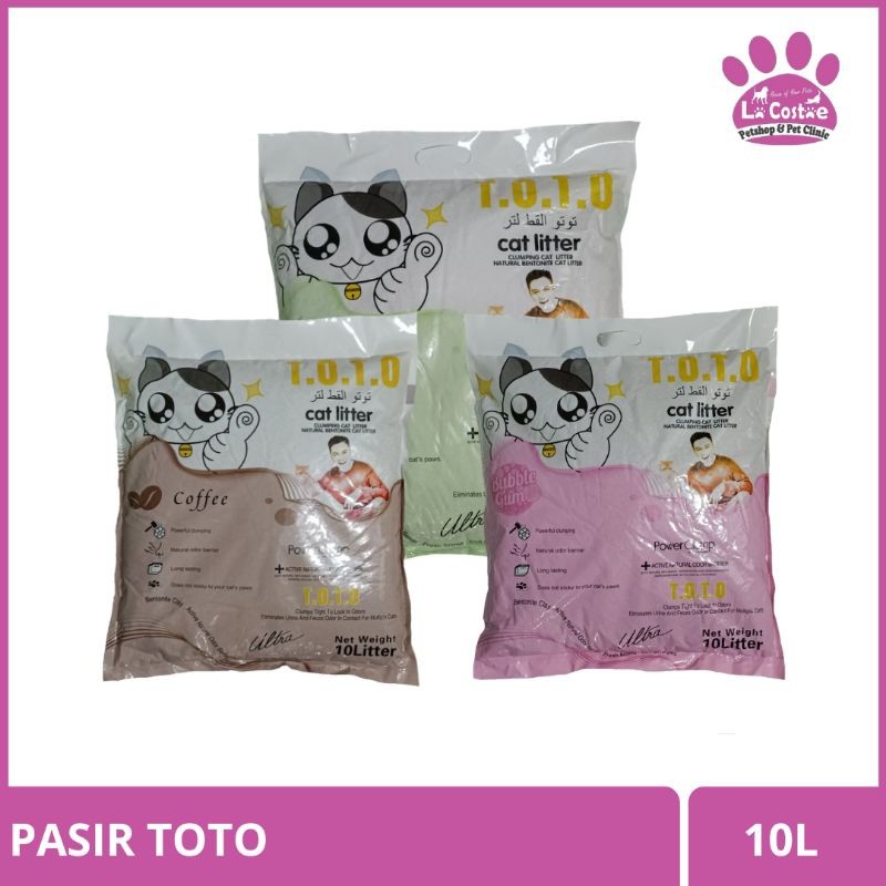 ‼️ Pasir Gumpal TOTO 10L - Pasir Kucing Pasir Gumpal CO
