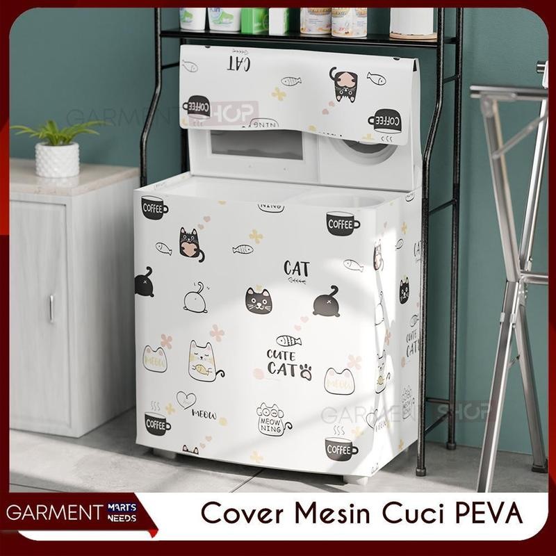 

Cover Sarung Mesin Cuci PEVA Bukaan Atas Depan Dua Tabung PREMIUM BAGUS