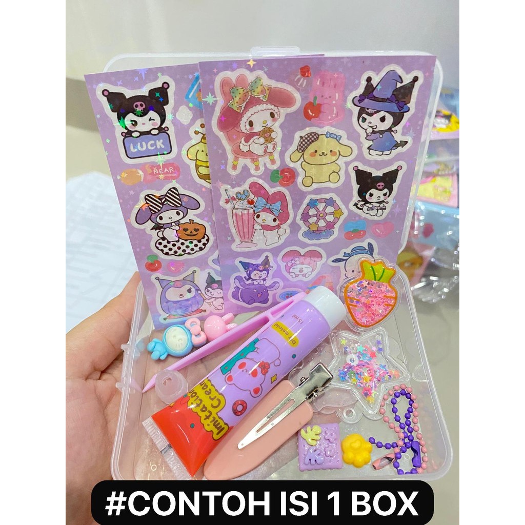 

Stiker Sanrio Set DIY Box – Mainan Anak Kotak Kerajinan Karakter Lucu Hello Kitty, Kuromi, Cinnamoroll, Melody – Stiker Box Kreatif Harga Grosir Bisa COD