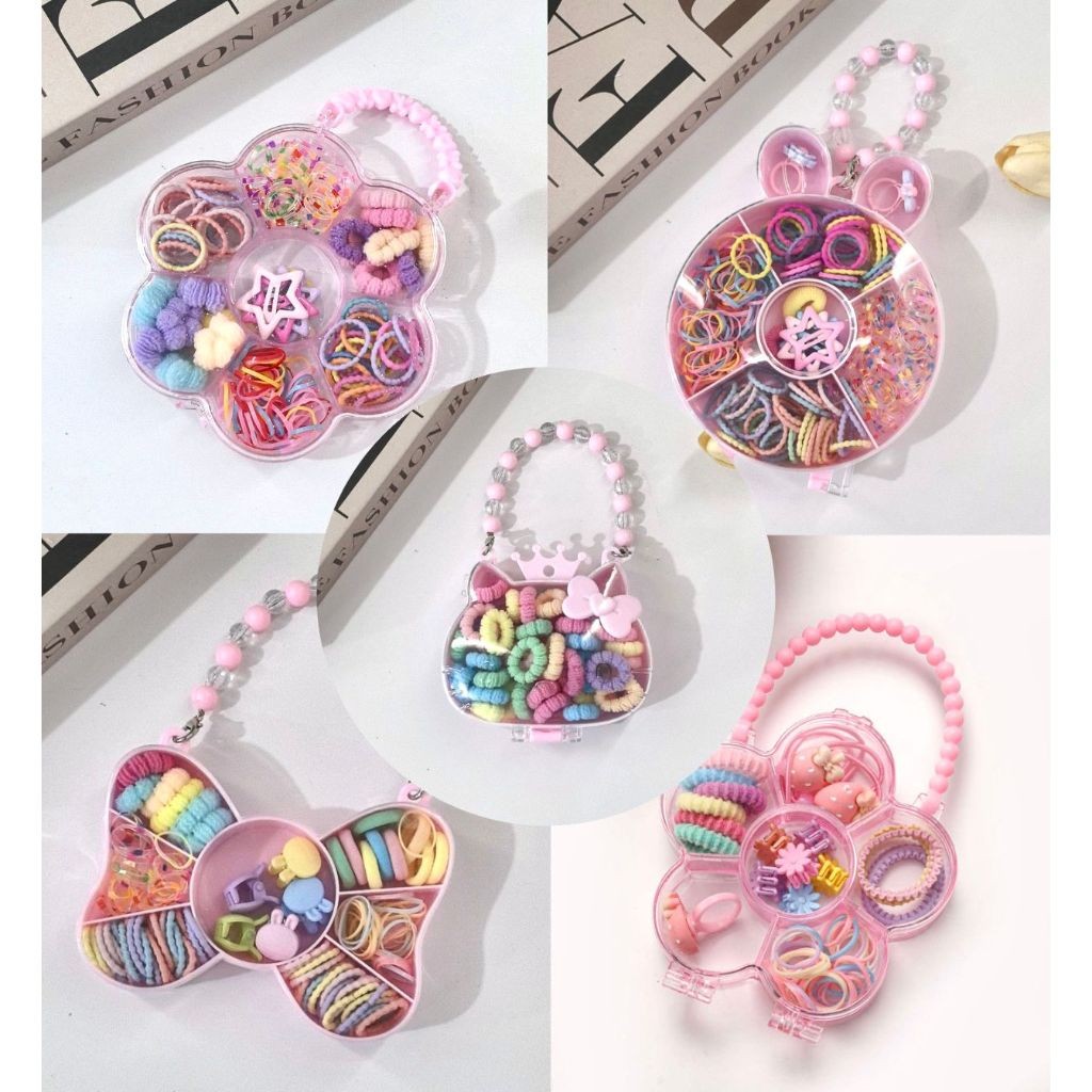 Jepitan KARET Box Warna-Warni / Jepitan Box Anak / Aksesoris Rambut Anak Wanita Lucu / Jepitan Dan I