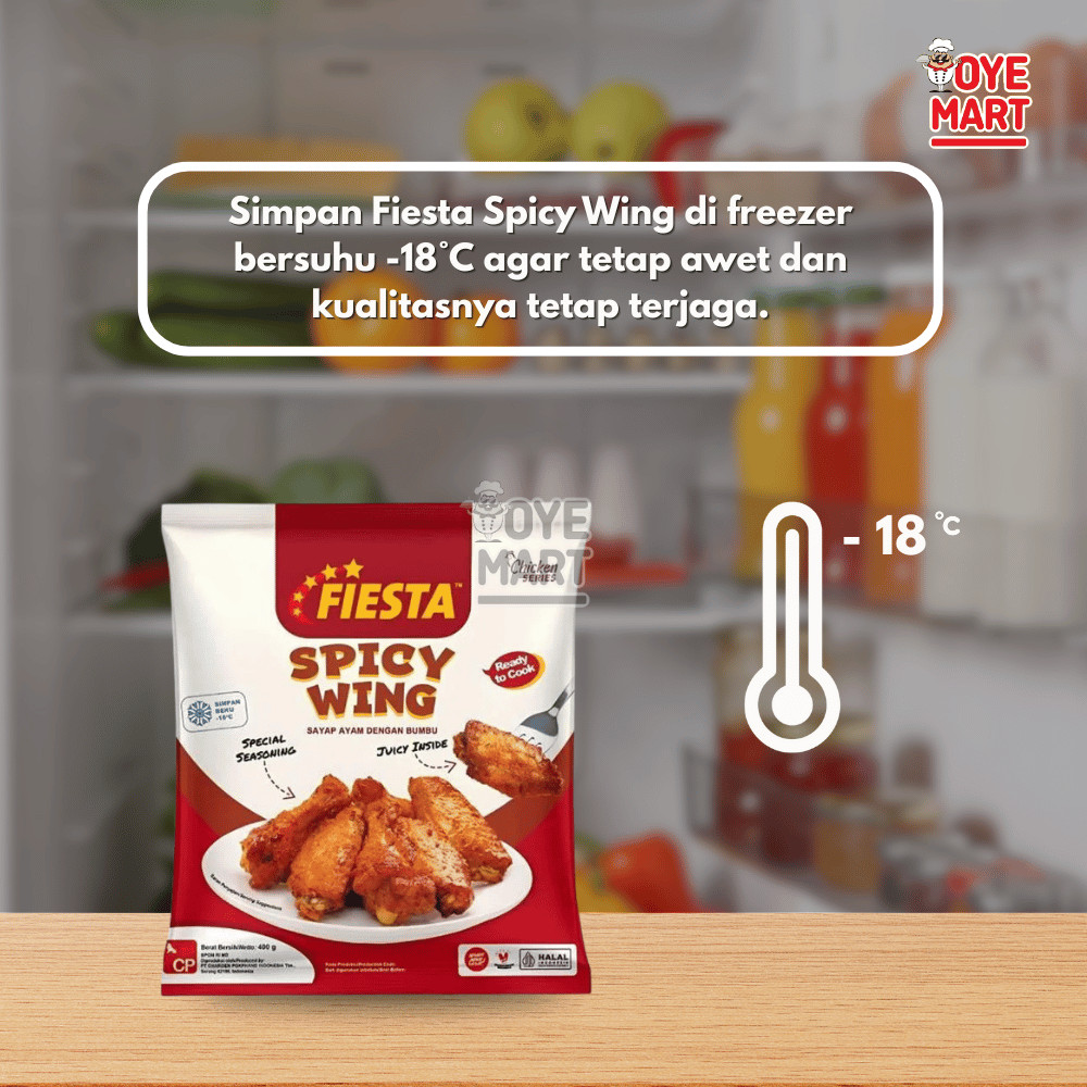 

JUN Fiesta Chicken Spicy Wing 400g / Sayap Ayam Berbumbu