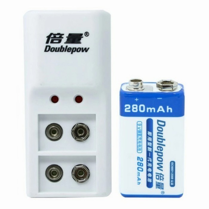 Baterai 9v Rechargeable Dan Charger - Charger+Baterai