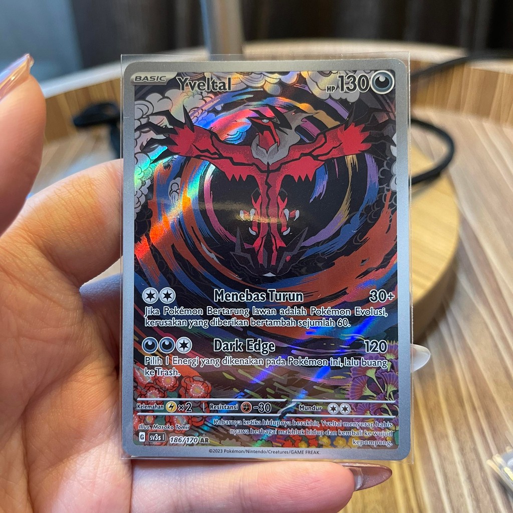 Yveltal AR SV3s 186/170 Kartu Pokemon TCG
