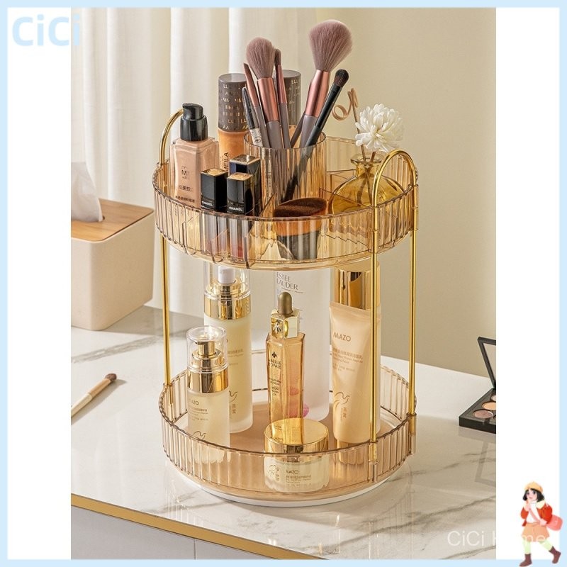 Rak Kosmetik Putar / Rak Makeup Gold / Rak Gold / STR / Rak Bumbu / Rak Dapur Seaa / Rak Rotating