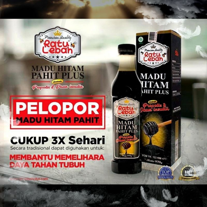 

Madu Hitam Pahit Propolis Ratu Lebah 470gr – Herbal Asli 100% Original, Obat Asam Lambung, Diabetes, Kolesterol