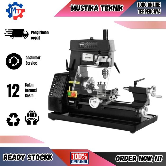 Mesin Bubut Milling Drilling Mini Bor Machine Lathe Multifuntion 220V
